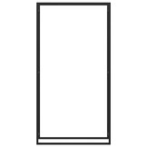 vidaXL Haardhoutrek 110x214 cm Staal Matzwart - 35% Korting