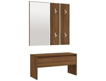 VidaXL Garderobe Set - Bruin Eikenhout - 55% Korting