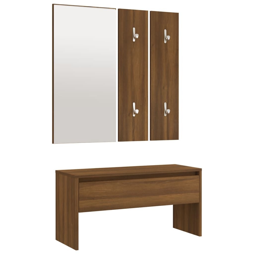 VidaXL Garderobe Set - Bruin Eikenhout - 55% Korting