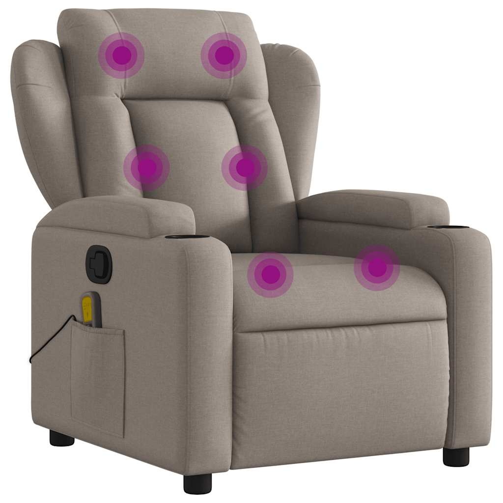 vidaXL Massagestoel Taupe - 30% Korting