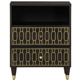 vidaXL Nachtkastje Massief Mangohout - 55% Korting!