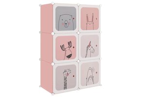 VidaXL Kinderopbergmeubel Roze - 6 Vakken | 35% Korting