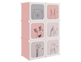 VidaXL Kinderopbergmeubel Roze - 6 Vakken | 35% Korting