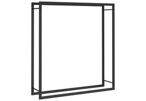 vidaXL Haardhoutrek Matzwart - 110x28x116cm | 55% Korting