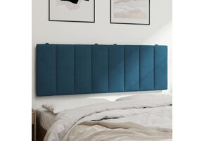 vidaXL Hoofdbordkussen 'Hanko' 140cm Blauw Fluweel - 51% Korting!