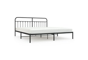 vidaXL Bedframe Metaal Zwart 200x200 cm - 59% Korting!