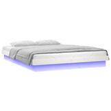 vidaXL Bedframe Hout Wit met LED - 68% Korting - 140x190 cm