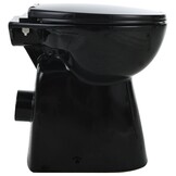 vidaXL Verhoogd Toilet Zwart (7cm) - Randloos & Soft-close - 42% Korting!