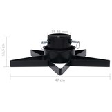 vidaXL Kerstboomstandaard Zwart - 47x47x13,5 cm - 37% Korting!