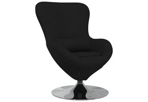 vidaXL Eivormige Stoel Zwart Stof - 41% Korting