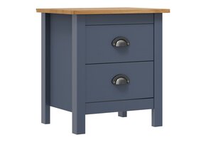 vidaXL Nachtkastje Hill - 60% Korting - Massief Grenenhout Grijs