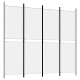 VidaXL Kamerscherm 4 panelen Wit - 62% Korting!