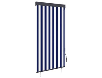 vidaXL Rolgordijn Buiten 80x250 cm Blauw/Wit | 62% Korting