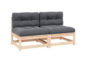 VidaXL Tuinmiddenbanken 2 st. Grenenhout | 47% Korting