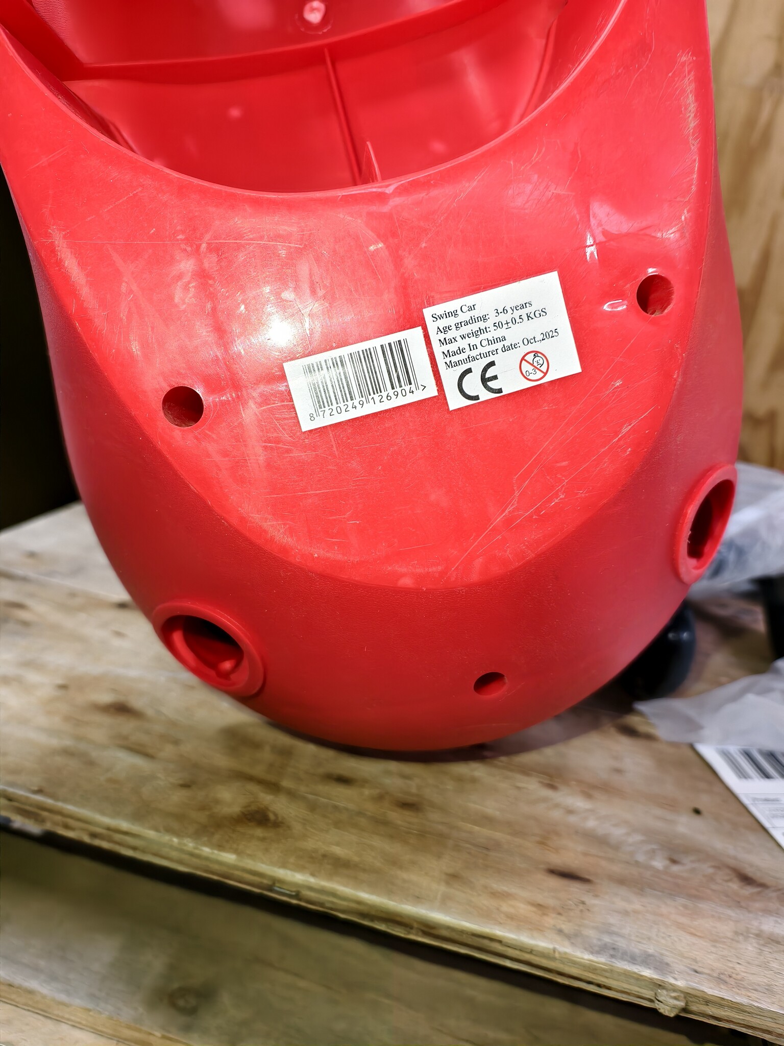 Rode Wiebelauto - Korting 35% - LED Wielen!