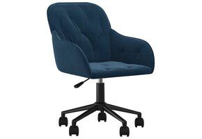 vidaXL Kantoorstoel Fluweel Draaibaar - Geel (60% Korting!)