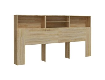 vidaXL Hoofdbordkast 200x19x103,5 cm Sonoma Eiken - 30% Korting!