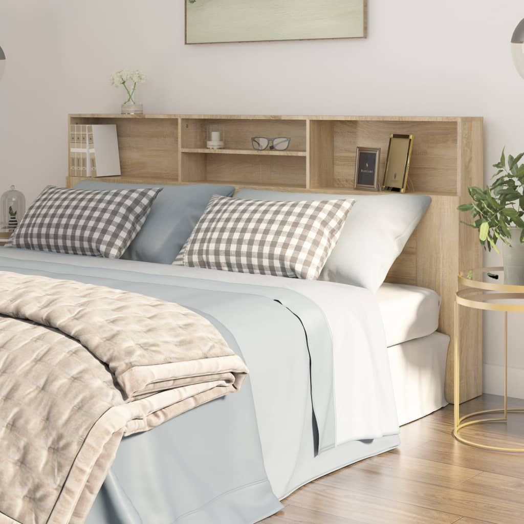 vidaXL Hoofdbordkast 200x19x103,5 cm Sonoma Eiken - 30% Korting!