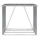 vidaXL Haardhoutschuur - 60% Korting! 163x83x154 cm Gegalvaniseerd Staal Grijs