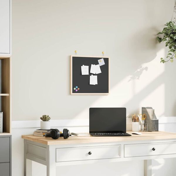 vidaXL Krijtbord Massief Grenen - 40x40 cm - Zwart - 55% Korting