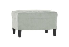 vidaXL Voetenbank Lichtgrijs Kunstleer | 30% Korting