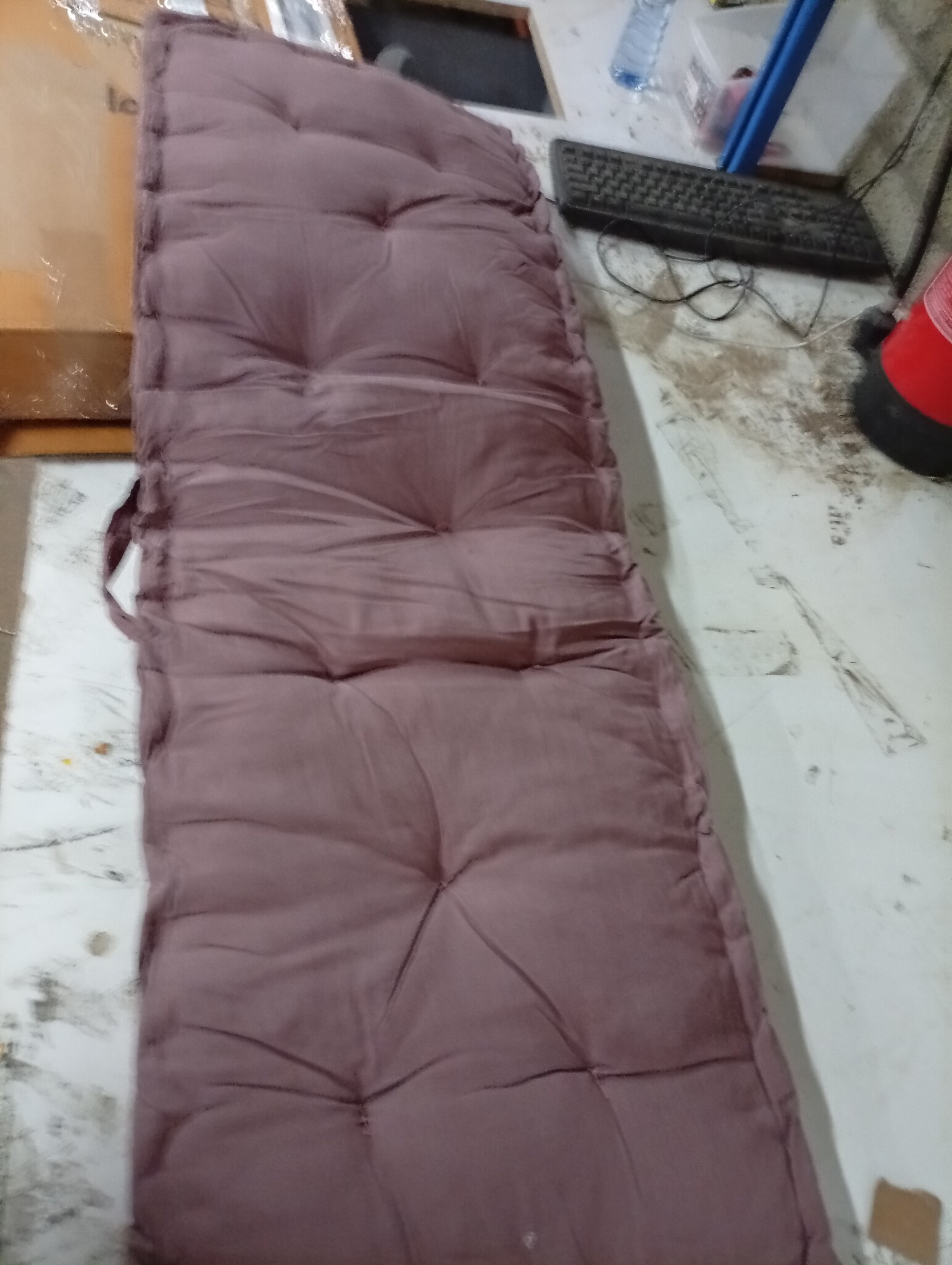 vidaXL Palletkussen Taupe (120x40x7 cm) Katoen - 55% Korting!