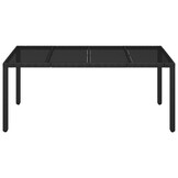 vidaXL Tuintafel Poly Rattan Zwart - Nu met 35% korting!