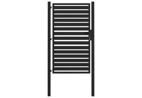 vidaXL Tuinpoort 100x150 cm Aluminium Zwart - 60% Korting