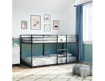 VidaXL Stapelbed Staal Zwart 75x190cm | -55%