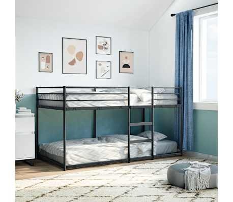 VidaXL Stapelbed Staal Zwart 75x190cm | -55%