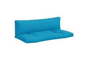 vidaXL Palletkussens 2 st lichtblauw - Nu met 35% korting!