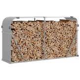 vidaXL Haardhoutopslag 180x45x100cm Staal Lichtgrijs - 55% Korting!