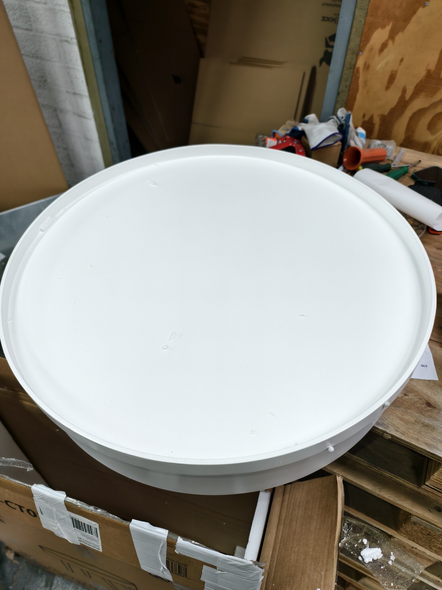 Houten salontafel met opbergruimte - 60x60x40 - wit