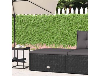 vidaXL Voetensteun Poly Rattan Zwart - 35% Korting