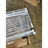 Traphek 83-96cm - verstelbaar 120cm hoog - wit metaal