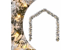 vidaXL Kerstslinger met LED-verlichting 10 m PVC groen