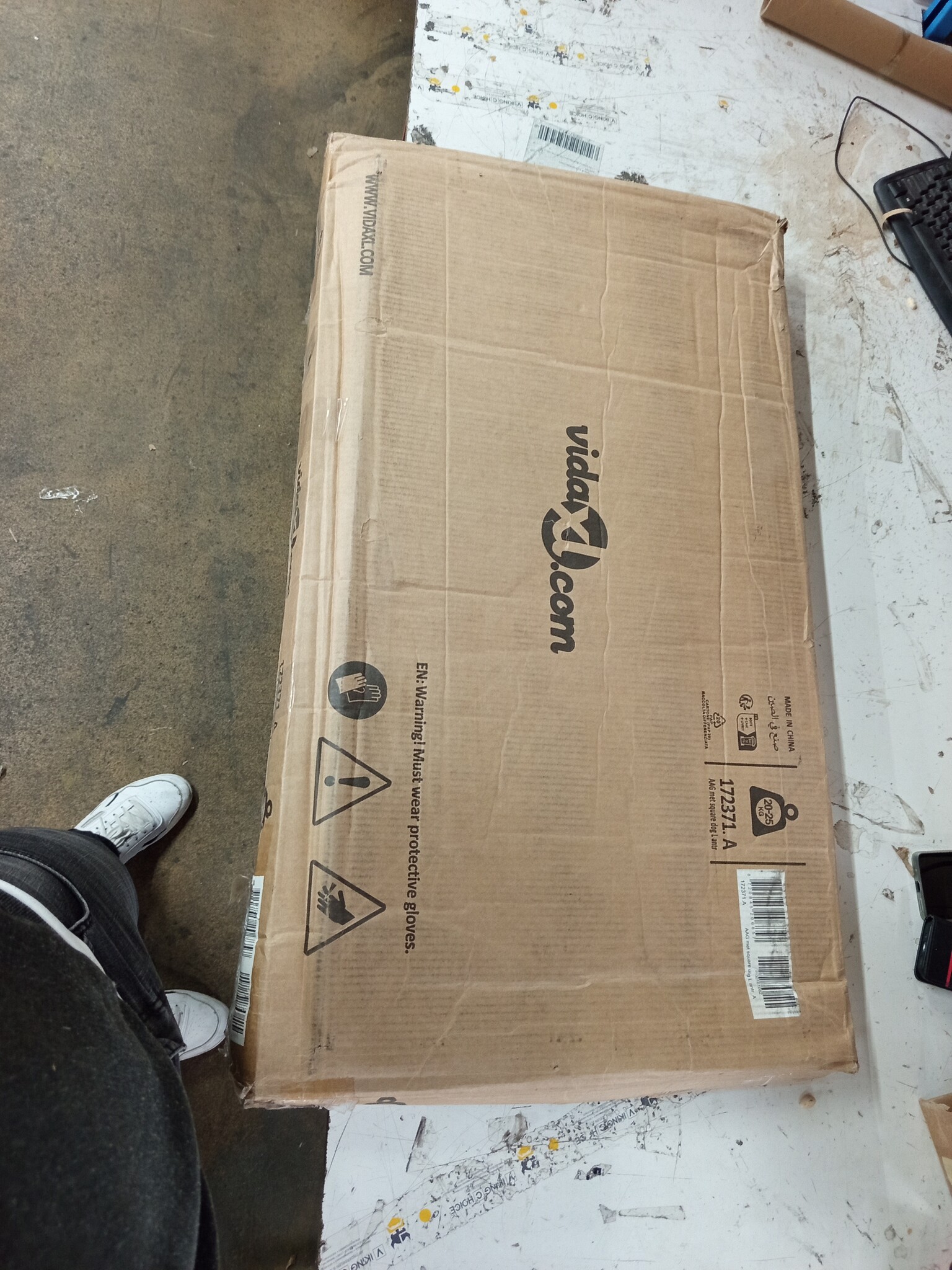 vidaXL Hondenhok met ren - 214x253x181 cm - Antraciet - Nu 55% Korting!