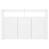 vidaXL Dressoir met LED, 115,5x30x75 cm Wit - 30% Korting