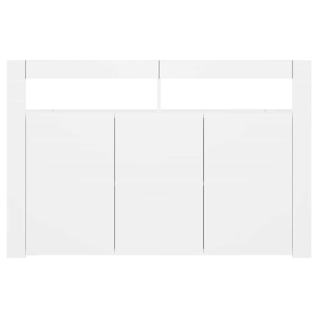 vidaXL Dressoir met LED, 115,5x30x75 cm Wit - 30% Korting
