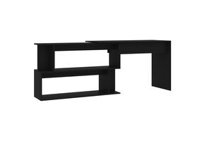 vidaXL Hoekbureau 200x50x76 cm bewerkt hout zwart - Nu met 30% korting!