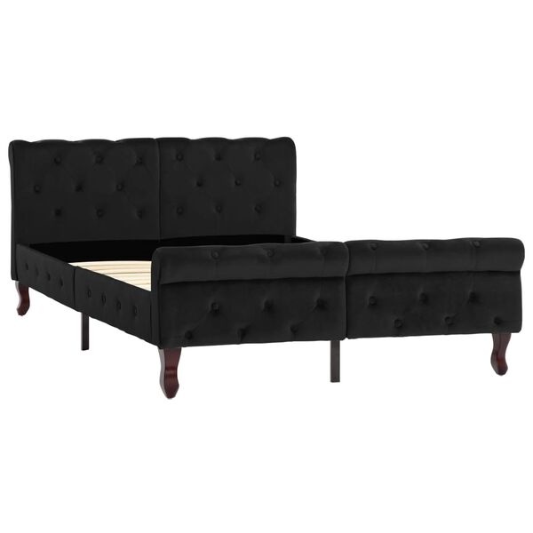 vidaXL Bedframe Fluweel Zwart 120x200 cm - Nu met 40% Korting!