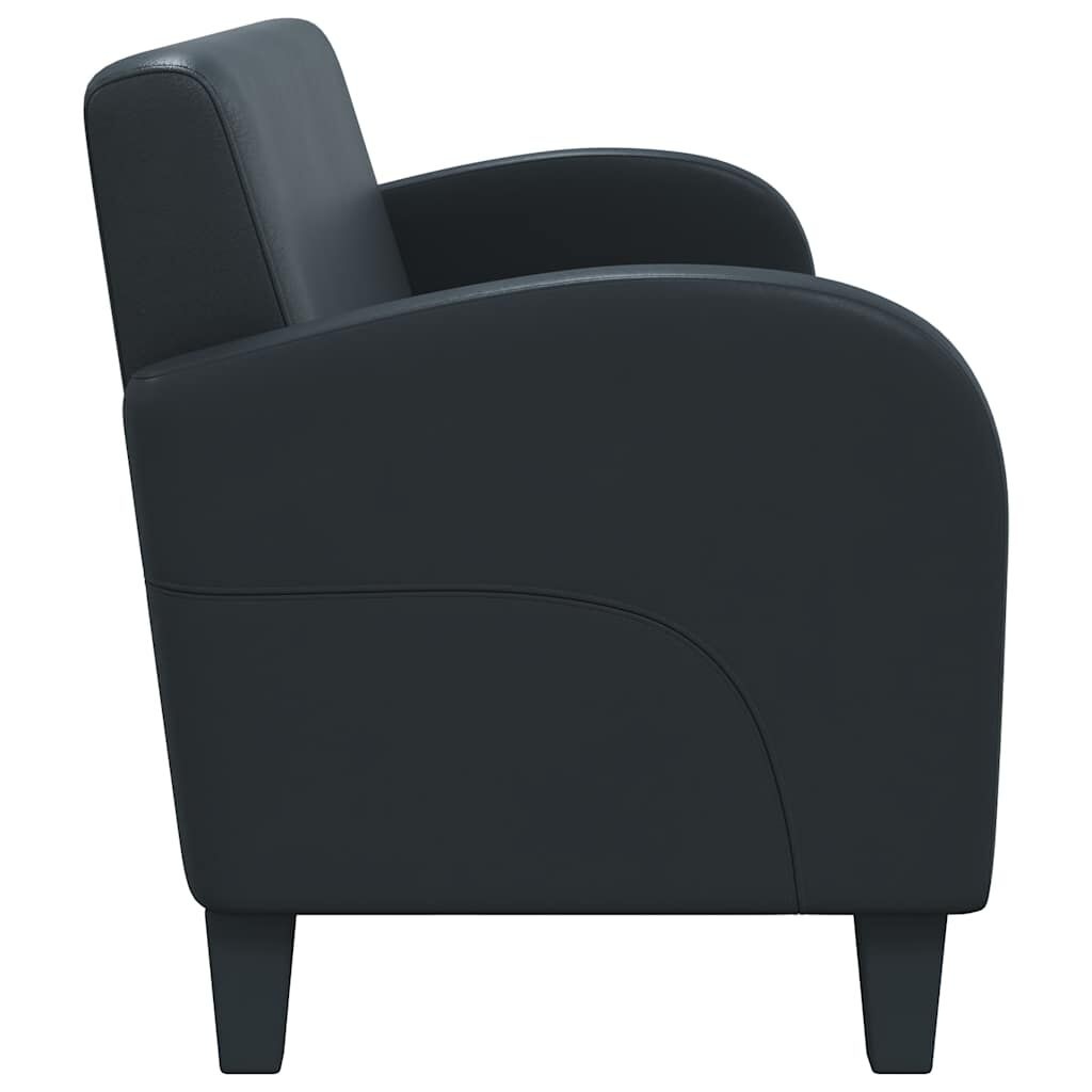 vidaXL Driezitsbank Kunstleer Zwart - 35% Korting