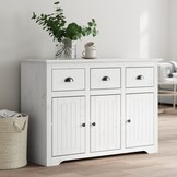 vidaXL Dressoir BODO Grenenhout Wit - 30% Korting