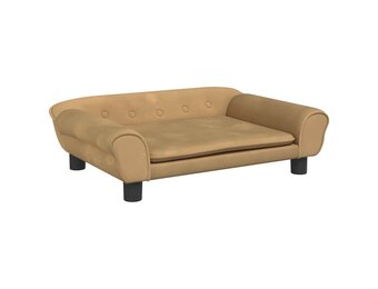 vidaXL Kinderbank Fluweel Bruin - 35% Korting