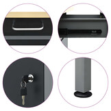 vidaXL Werkbank 160x60x85 cm staal zwart - 35% Korting!