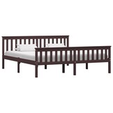 vidaXL Bedframe Grenenhout Donkerbruin 180x200 cm - 41% Korting!