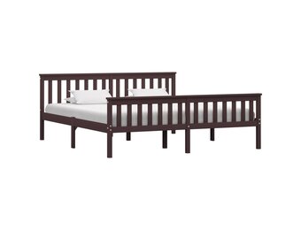 vidaXL Bedframe Grenenhout Donkerbruin 180x200 cm - 41% Korting!