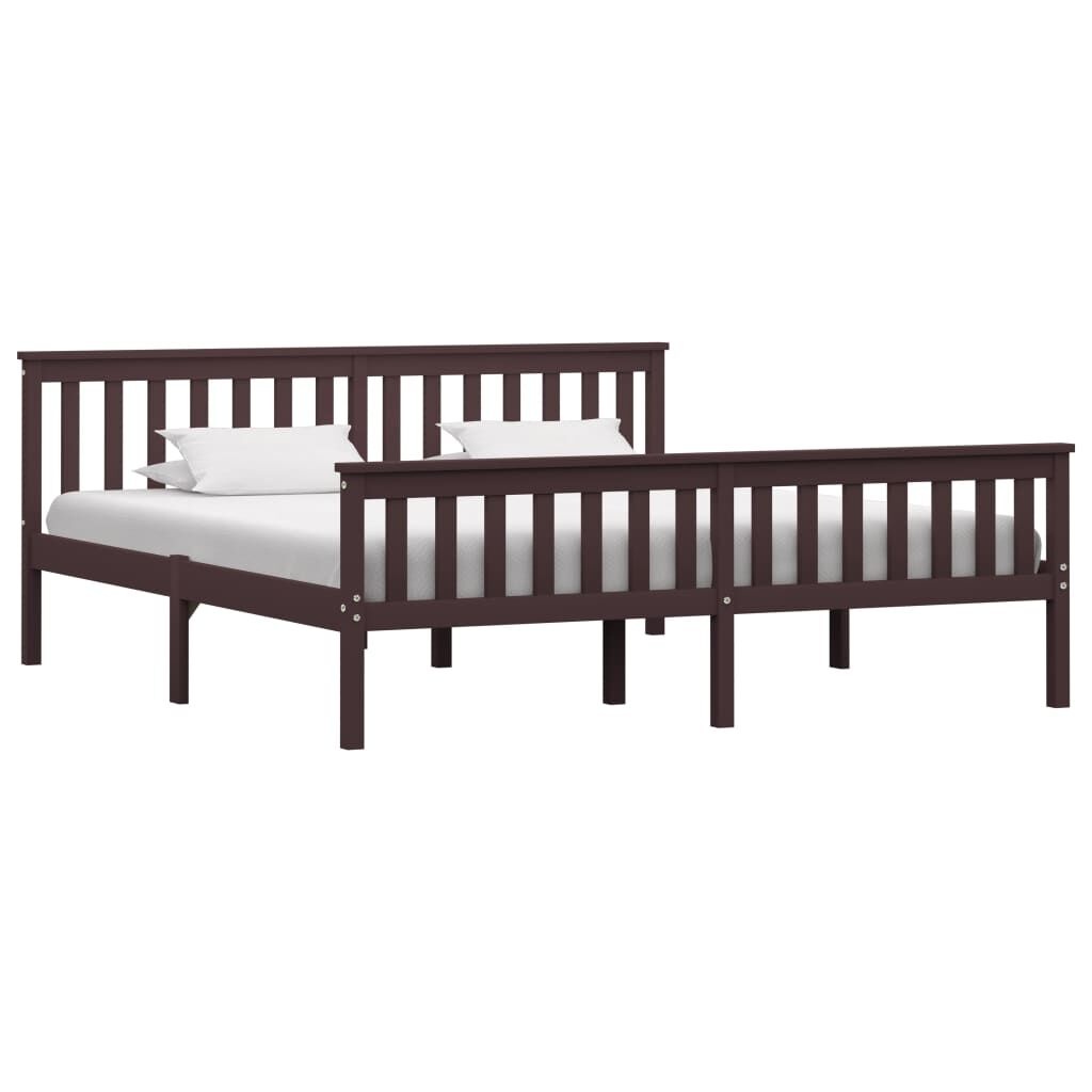 vidaXL Bedframe Grenenhout Donkerbruin 180x200 cm - 41% Korting!