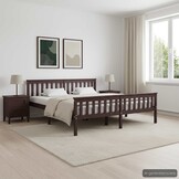 vidaXL Bedframe Grenenhout Donkerbruin 180x200 cm - 41% Korting!