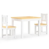 vidaXL Kindertafel & Stoelenset MDF Wit/Grijs | 35% Korting